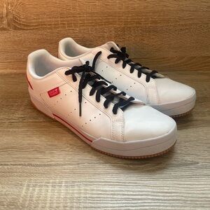 Adidas Men's Originals Court Tourino Shoes White/Vivid Red Size 9.5